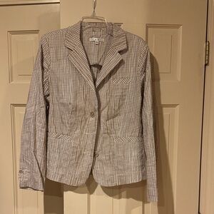 CAbi Beige Plaid Blazer